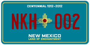 NKH002  license plate in NM