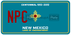 NPC  license plate in NM