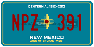 NPZ391  license plate in NM
