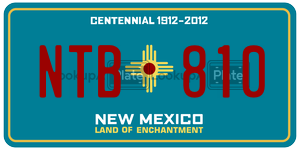 NTB810 license plate in New Mexico