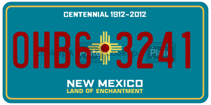 OHB63241  license plate in NM