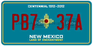 PB737A  license plate in NM