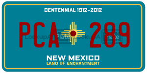 PCA289 license plate in New Mexico