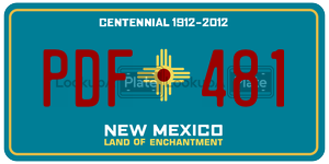 PDF481  license plate in NM