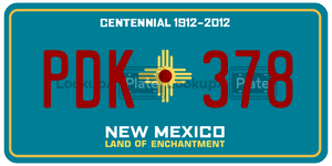 PDK378  license plate in NM