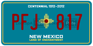 PFJ817  license plate in NM