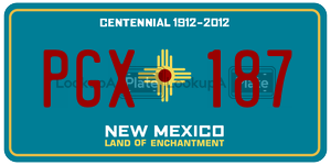 PGX187 license plate in New Mexico