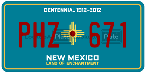PHZ671  license plate in NM