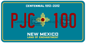 PJC100  license plate in NM