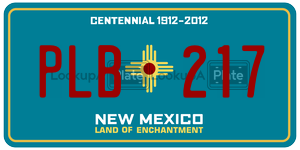 PLB217  license plate in NM