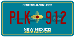 PLK912  license plate in NM