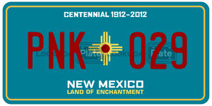 PNK029 license plate in New Mexico