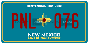 PNL076  license plate in NM