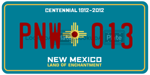 PNW013  license plate in NM