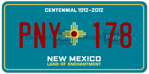 PNY178 license plate in New Mexico