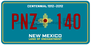 PNZ140  license plate in NM