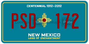 PSD172  license plate in NM