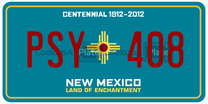 PSY408  license plate in NM