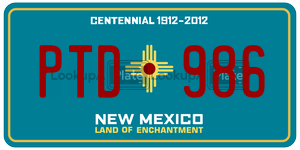 PTD986  license plate in NM