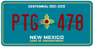 PTG478  license plate in NM