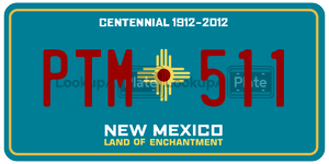 PTM511  license plate in NM
