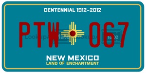 PTW067  license plate in NM