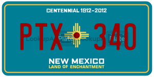 PTX340  license plate in NM