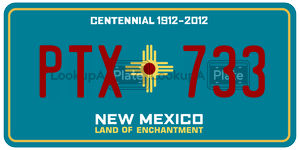 PTX733  license plate in NM