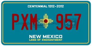 PXM957  license plate in NM