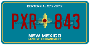 PXR843  license plate in NM