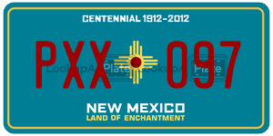 PXX097  license plate in NM