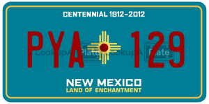 PYA129  license plate in NM