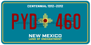 PYD460 license plate in New Mexico