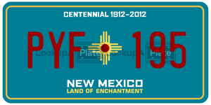PYF195  license plate in NM