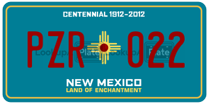PZR022  license plate in NM