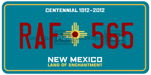 RAF565  license plate in NM