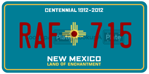 RAF715  license plate in NM