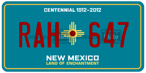 RAH647  license plate in NM