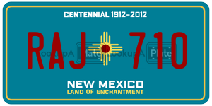 RAJ710  license plate in NM