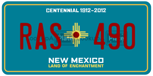 RAS490  license plate in NM