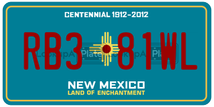 RB381WL  license plate in NM