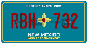 RBH732  license plate in NM
