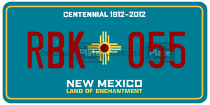RBK055 license plate in New Mexico