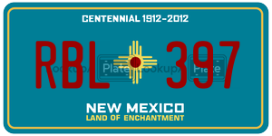 RBL397  license plate in NM