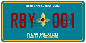 RBY001  license plate in NM