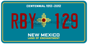 RBY129  license plate in NM