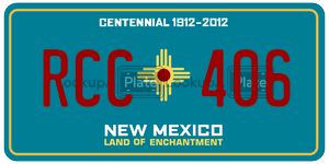 RCC406  license plate in NM
