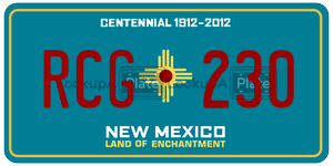 RCG230  license plate in NM