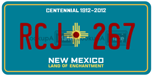 RCJ267  license plate in NM