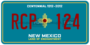 RCP124 license plate in New Mexico